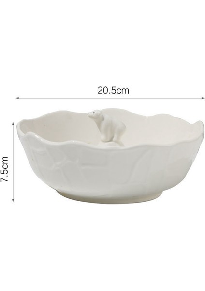 Beyaz Porselen Meyve Salatası Kasesi Mutfak Sofra Takımı Kase Çorba Yemek Masası Yemek Aperatif Kap Tepsi A (Yurt Dışından) indirimleri