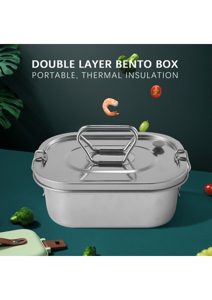Paslanmaz Çelik Öğle Yemeği Kutusu Metal Bento Kutusu Aperatif Gıda Kabı Açık Saklama Kutusu Öğle Yemeği Kutusu Çocuklar Için (Yurt Dışından) fiyatları