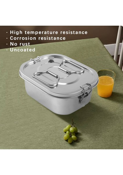 Paslanmaz Çelik Öğle Yemeği Kutusu Metal Bento Kutusu Aperatif Gıda Kabı Açık Saklama Kutusu Öğle Yemeği Kutusu Çocuklar Için (Yurt Dışından) modelleri