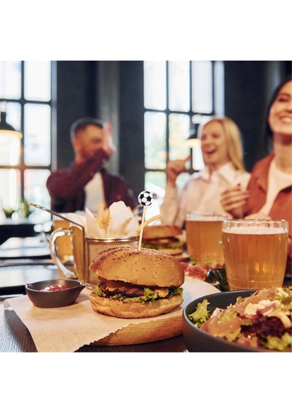 100 Adet Beyzbol Dekoratif Bambu Kokteyl Seçimleri Mezeler Içecekler Meyve Futbol Için Dekoratif Meyve Kürdanları (Yurt Dışından) fırsatları