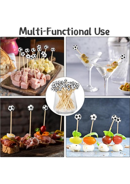 100 Adet Beyzbol Dekoratif Bambu Kokteyl Seçimleri Mezeler Içecekler Meyve Futbol Için Dekoratif Meyve Kürdanları (Yurt Dışından) indirimleri