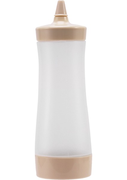 Sıkma Şişesi Mutfak Aksesuarları Sos Teknesi Plastik Sos Sirke Yağı Ketçap Sos Şişesi Çeşni Dispenseri Bej + Şeffaf (Yurt Dışından)