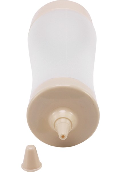 Sıkma Şişesi Mutfak Aksesuarları Sos Teknesi Plastik Sos Sirke Yağı Ketçap Sos Şişesi Çeşni Dispenseri Bej + Şeffaf (Yurt Dışından) indirimleri