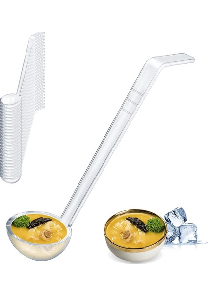 30 Parça Sos Için Şeffaf Küçük Kepçeler Uzun Yumruk Plastik Sos ve Sos Kepçeleri (Yurt Dışından) fiyatları