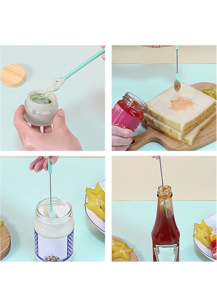 12 Adet Mini Silikon Teleskopik Spatula Fırçası ve Kaşık, Yükseltme Mini Silikon Teleskopik Spatula (Yurt Dışından) modelleri