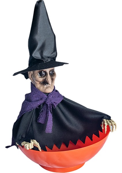 Cadılar Bayramı Şekerleme Kasesi Hareketli Şekerleme Kabı Işıklı Gözler ve Ürkütücü Seslerle Cadılar Bayramı Şekerleme Kasesi Hayalet Meyve Kaseleri B (Yurt Dışından)