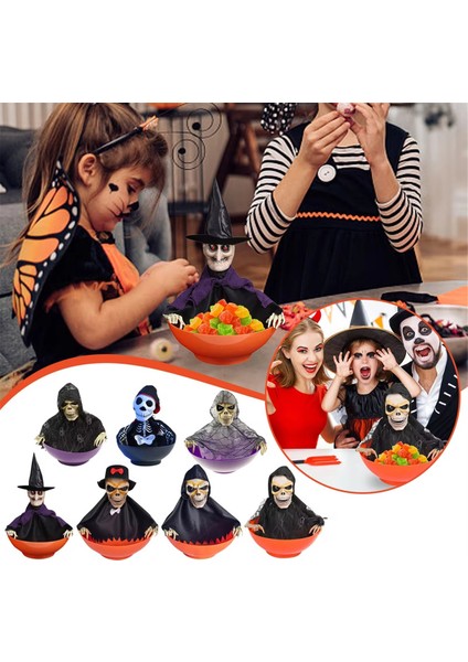 Cadılar Bayramı Şekerleme Kasesi Hareketli Şekerleme Kabı Işıklı Gözler ve Ürkütücü Seslerle Cadılar Bayramı Şekerleme Kasesi Hayalet Meyve Kaseleri B (Yurt Dışından) fiyatları