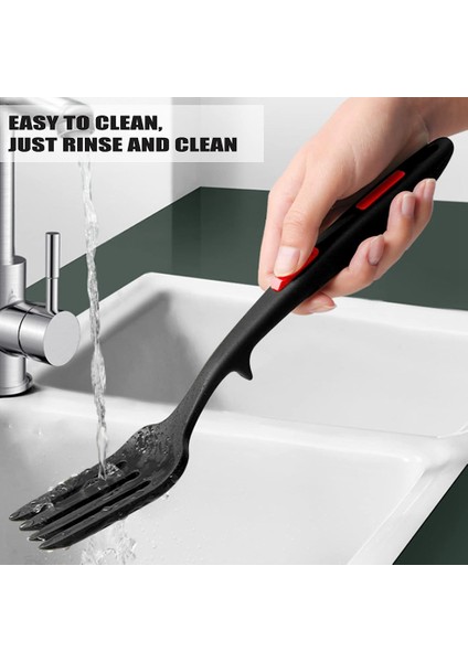 Silikon Esnek Çatal, Isıya Dayanıklı Pişirme Çatal Araçları Bulaşık Makinesinde Yıkanabilir Mutfak Çatal Mutfak Yapışmaz Çatal Mix Için (Yurt Dışından) fırsatları