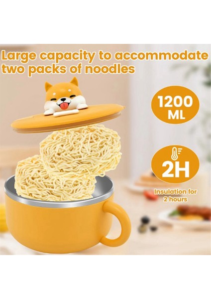 Ramen Kase Paslanmaz Çelik Erişte Kase Ramen Erişte Kase Taşınabilir Erişte Meyve Salatası Kase Pişirici Mutfak Sofra Takımı (Yurt Dışından) indirimleri