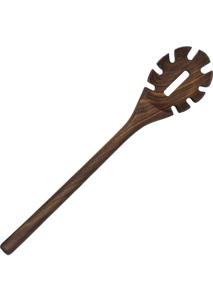 Ceviz Ağacından Spagetti Makarna Sunucusu Uzun Saplı Ahşap Makarna Kaşığı ve Dişli Makarna Çatalları Ceviz Ağacından Pişirme Gereçleri (Yurt Dışından)