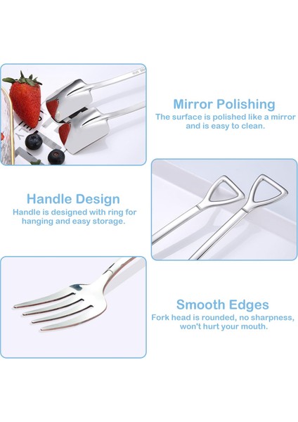 12 Adet Tatlı Kaşık ve Çatal Seti, Kürek Şeklinde Dondurma Kaşıkları, Kahve Yoğurt Kek Meyve Için Mini Kürek Kaşıkları (Yurt Dışından) fiyatları