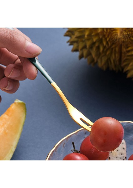 Meyve Çatalı Lüks Paslanmaz Çelik Altın Pasta Tatlı Çatalı Partide Pasta Için Kullanılan Sevimli Mini Çatal Salyangoz Çatalı Restoran (Yurt Dışından) fırsatları