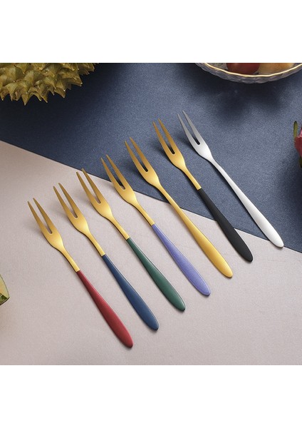 Meyve Çatalı Lüks Paslanmaz Çelik Altın Pasta Tatlı Çatalı Partide Pasta Için Kullanılan Sevimli Mini Çatal Salyangoz Çatalı Restoran (Yurt Dışından) indirimleri