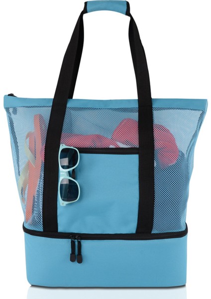 Saklama Çantası Piknik Plaj Çantası Çift Katmanlı Örgü Plaj Piknik Çantası Buz Torbası Yalıtım Çantası Siyah (Yurt Dışından) modelleri