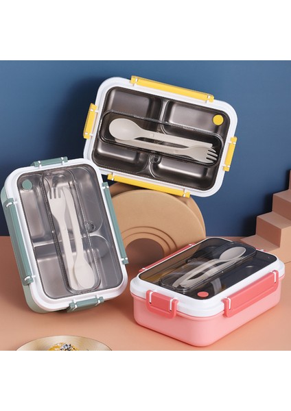 304 Paslanmaz Çelik Yalıtımlı Öğle Yemeği Kutusu Öğrenci Yetişkin Öğle Yemeği Kutusu Kahvaltı Kutusu Gıda Kabı (Yeşil) (Yurt Dışından) indirimleri