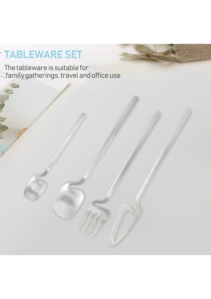 Mat Çatal Bıçak Takımı, Paslanmaz Çelik Yemek Sofra Takımı, Sofra Takımı Seti, Bıçak Çatal Kaşık Yemek Takımı Seti Parti Seti (Gümüş, 4 Parça) (Yurt Dışından) fiyatları