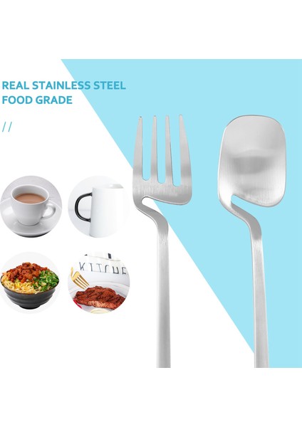 Mat Çatal Bıçak Takımı, Paslanmaz Çelik Yemek Sofra Takımı, Sofra Takımı Seti, Bıçak Çatal Kaşık Yemek Takımı Seti Parti Seti (Gümüş, 4 Parça) (Yurt Dışından) fırsatları
