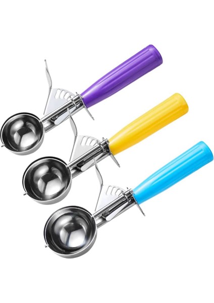 Bölünmüş Kepçe, 3 Parça Kurabiye Kaşığı, Dondurma Kaşığı, Çatal Kaşık Kaşığı, Cupcake Kaşığı (Yurt Dışından)