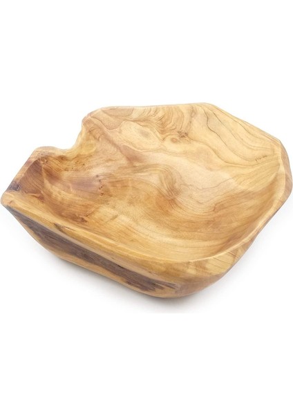 Ahşap Meyve Salatası Servis Kasesi El Oyması Kök Kaseler Yaratıcı Oturma Odası Gerçek Ahşap Şeker Kase 20-24 cm (Yurt Dışından)