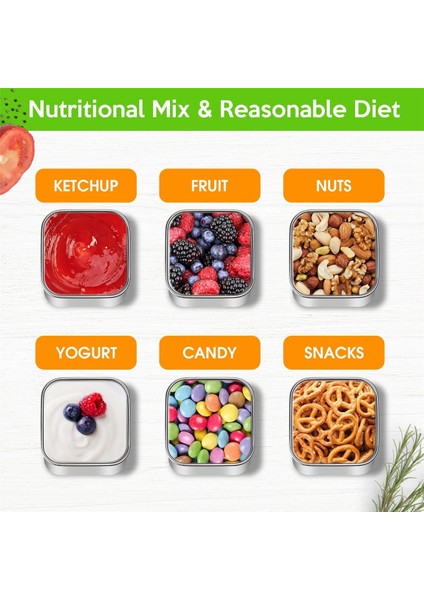 3 Adet 6 Oz Paslanmaz Çelik Atıştırmalık Kapları, Silikon Kapaklı Atıştırmalık Kabı, Sızdırmaz 304 Çelik Atıştırmalık Öğle Yemeği Kutusu (Yurt Dışından) fırsatları