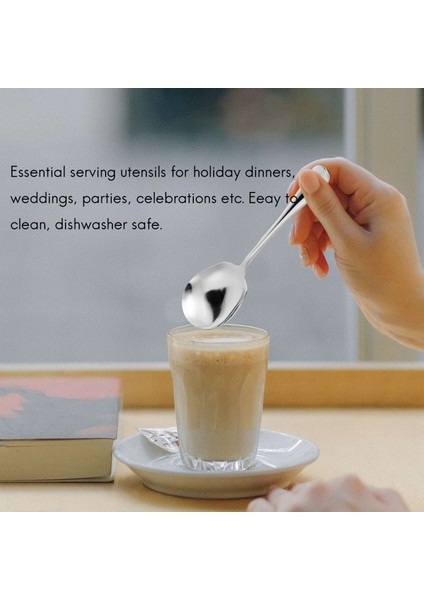 Akşam Yemeği Kaşık Seti, Paslanmaz Çelik Büfe Ziyafet Kaşığı, Catering, Restoran Servis Sofra Takımı, 6 Parça (Yurt Dışından) indirimleri