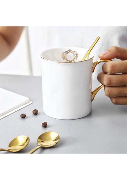 Paslanmaz Çelik 10 Adet Espresso Kaşığı Çay Kaşığı Kahve Şeker Tatlı Kek Dondurma Çorbası Meze (Altın) (Yurt Dışından) modelleri