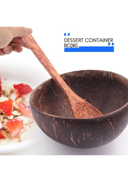 Hindistan Cevizi Kaseleri ve Kaşık Seti, Salata Smoothie Karıştırma Tatlı Meyve Dondurma Aperatif Kasesi Mutfak Için, Yemek 4 Set (Yurt Dışından) fiyatları