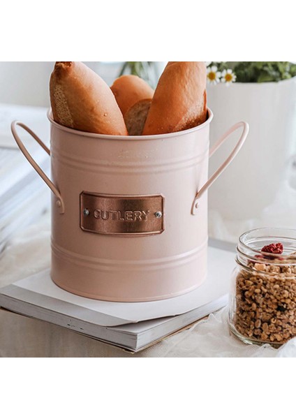 Vintage Kaşık Destekleri ve Tencere Klipsleri Mutfak Eşyaları Saklama Kutusu Tencere Çubuk Tutucu Sofra Takımı Kova Metal Kutular B (Yurt Dışından) fırsatları