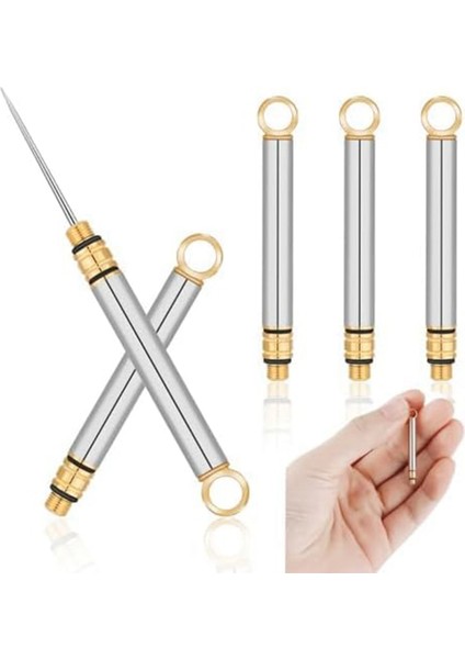 3 Adet Taşınabilir Titanyum Kürdan, Koruyucu Tutuculu Metal Kürdan, Mini Paslanmaz Çelik Kürdan, Gümüş (Yurt Dışından) fiyatları