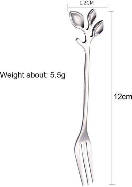 Paslanmaz Çelik Çatal, Yaprak Şeklinde Saplı Tatlı Çatalı Meyve Salatası Et Mutfak Aksesuarları. Gümüş 5 Ürün (Yurt Dışından) modelleri