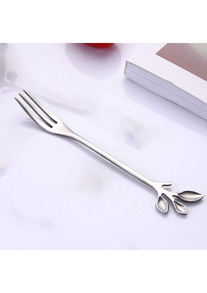 Paslanmaz Çelik Çatal, Yaprak Şeklinde Saplı Tatlı Çatalı Meyve Salatası Et Mutfak Aksesuarları. Gümüş 5 Ürün (Yurt Dışından) fırsatları