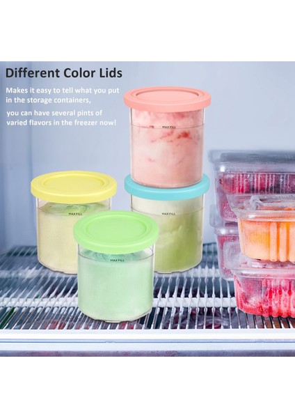 Dondurma Pint Fincan Ninja NC299AM C300S NC301 Serisi Dondurma Makineleri Şerbet Gelato Konteyner Depolama Gıda Dondurucu (Yurt Dışından) modelleri