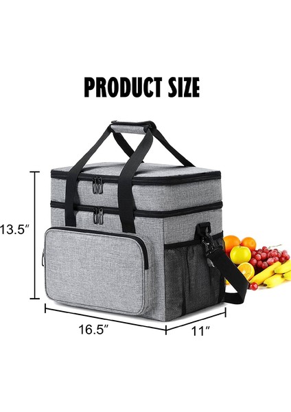 Büyük Kapasiteli Termal Piknik Tote Gıda Depolama Soğutucu Çanta Aile Yalıtımlı Buzluk Çanta Çanta Kadın Erkek Açık Havada (Yurt Dışından) modelleri