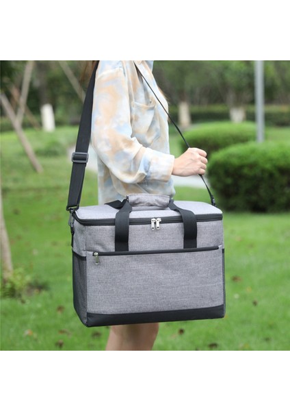 Yalıtımlı Öğle Yemeği Çantası - Öğle Yemeği Kutusu Sızdırmaz Soğutucu Tote Taşınabilir Dondurulabilir Öğle Yemeği Çantası Organizatör Çalışma Okulu Pikniği-A (Yurt Dışından) fırsatları