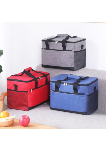 Yalıtımlı Öğle Yemeği Çantası - Öğle Yemeği Kutusu Sızdırmaz Soğutucu Tote Taşınabilir Dondurulabilir Öğle Yemeği Çantası Organizatör Çalışma Okulu Pikniği-A (Yurt Dışından) indirimleri