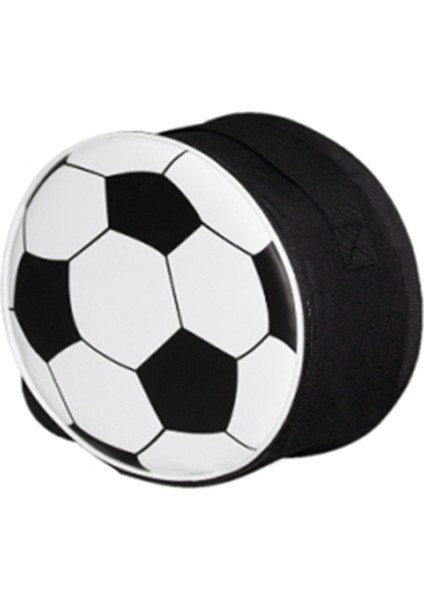 Askılı Futbol Öğle Yemeği Çantası, Okul Piknik Kampı Açık Hava Için Yeniden Kullanılabilir Yuvarlak Termal Çantalar - Siyah (Yurt Dışından)
