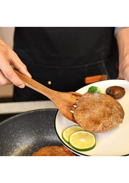 Pişirme Için Ahşap Gereçler, 5 Parça Doğal Tik Ahşap Mutfak Gereçleri Seti Pişirme Için Ahşap Kaşıklar Ahşap Pişirme (Yurt Dışından) modelleri