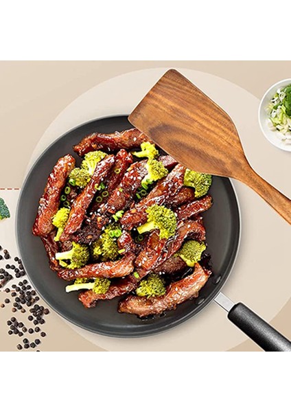 Pişirme Için Ahşap Gereçler, 5 Parça Doğal Tik Ahşap Mutfak Gereçleri Seti Pişirme Için Ahşap Kaşıklar Ahşap Pişirme (Yurt Dışından) indirimleri