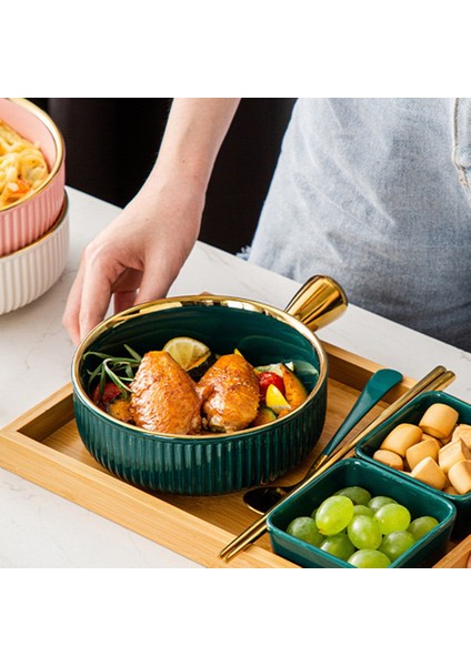 Saplı Seramik Pişirme Kabı Nordic Phnom Penh Meyve Kabı Salata Kabı Ev Yemek Masası Beyaz (Yurt Dışından) indirimleri