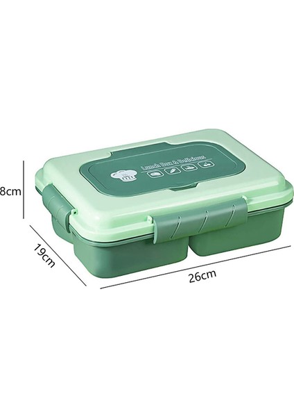 Öğle Yemeği Kutusu 1600ML 5 Bölmeli Bento Kutusu Yetişkinler Için Dahili Yeniden Kullanılabilir Kaşık Çubukları Seyahat Evinin Temelleri (Yeşil) (Yurt Dışından) fiyatları