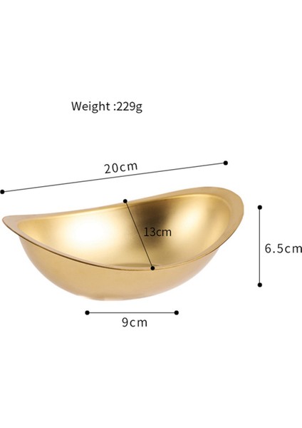 Paslanmaz Çelik Altın Külçe Kase Kore Salata Kasesi Ticari Tatlı Aperatif Kase Kore Mutfağı Sofra M (Yurt Dışından) fiyatları