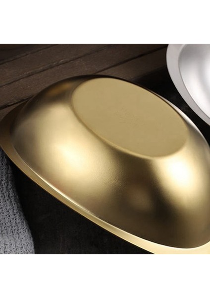 Paslanmaz Çelik Altın Külçe Kase Kore Salata Kasesi Ticari Tatlı Aperatif Kase Kore Mutfağı Sofra M (Yurt Dışından) fırsatları