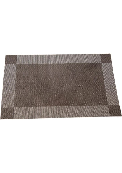 Placemat Pvc Batı Placemat Tek Çerçeve Isı Yalıtım Pedi Otel Aile Tek Kullanımlık Masa Matı Koyu Kahve (Yurt Dışından)