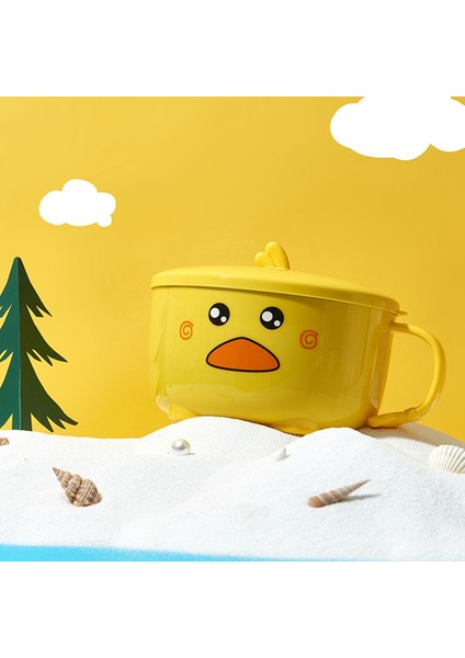 Ördek Ramen Erişte Kasesi Kapaklı Sevimli Paslanmaz Çelik Mutfak Meyve Anında Pirinç Çorbası Çift Katmanlı Kase Sofra Takımı 1 (Yurt Dışından) modelleri