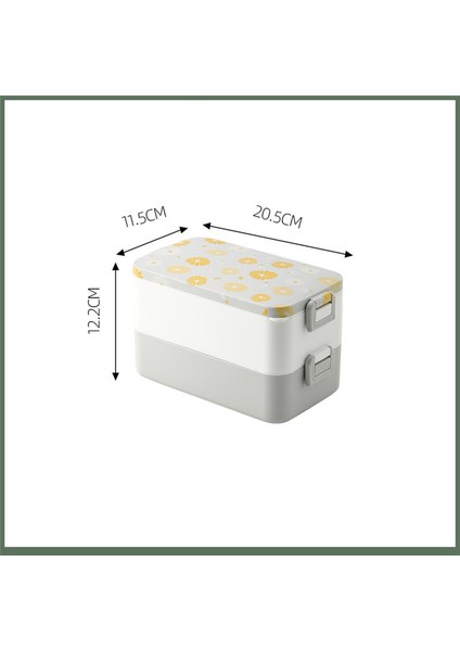 Sevimli Kız Öğle Yemeği Kutusu Plastik Bento Kutusu Kadınlar Için Ofis Kullanımı Kadın Yemek Hazırlama Kutusu Gıda Konteyner Gri (Yurt Dışından) fırsatları