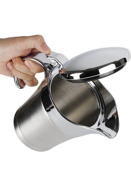 Paslanmaz Çelik Yağ Sos Tenceresi Yemek Masası Sürahisi Muhallebi Krem Ketçap Çift Duvarlı Yalıtımlı Termal 750ML Sos Teknesi (Yurt Dışından) fiyatları