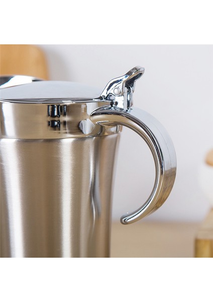 Paslanmaz Çelik Yağ Sos Tenceresi Yemek Masası Sürahisi Muhallebi Krem Ketçap Çift Duvarlı Yalıtımlı Termal 750ML Sos Teknesi (Yurt Dışından) indirimleri