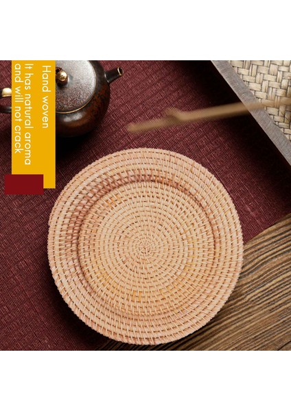 4'lü Paket El Dokuma Rattan Dak, Sıcak Yemekler Için Masa Dokuma Trivet Tabaklar Dak, Masa Için Tencere Tutacağı, Isıya Dayanıklı Paspaslar (Yurt Dışından)
