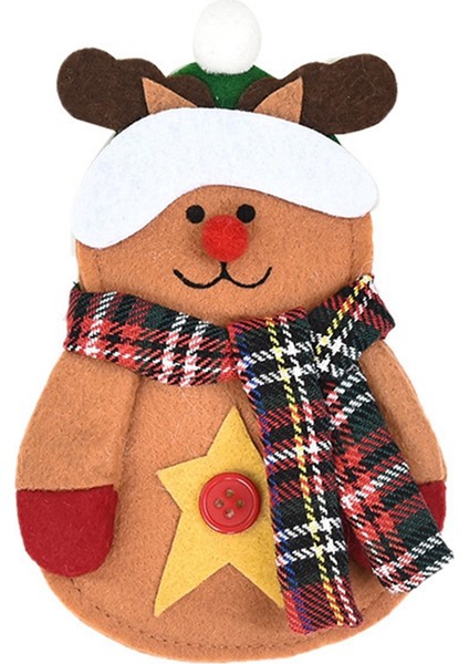9 Adet Noel Çatal Bıçak Kaşık Seti Kapak Bıçak Çatal Çatal Çanta Seti Sofra Tutucu Noel Için Sevimli Noel Baba-Kardan Adam Dekor (Yurt Dışından)