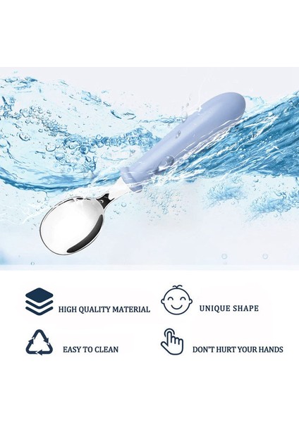 6 Parça Paslanmaz Çelik Küçük Çocuk Kaşıkları, Yuvarlak Saplı Çocuk Çatal Bıçak Kaşıkları, Çocuklar Için Güvenli Çatal Bıçak Takımı/gümüş Takım (Yurt Dışından) modelleri